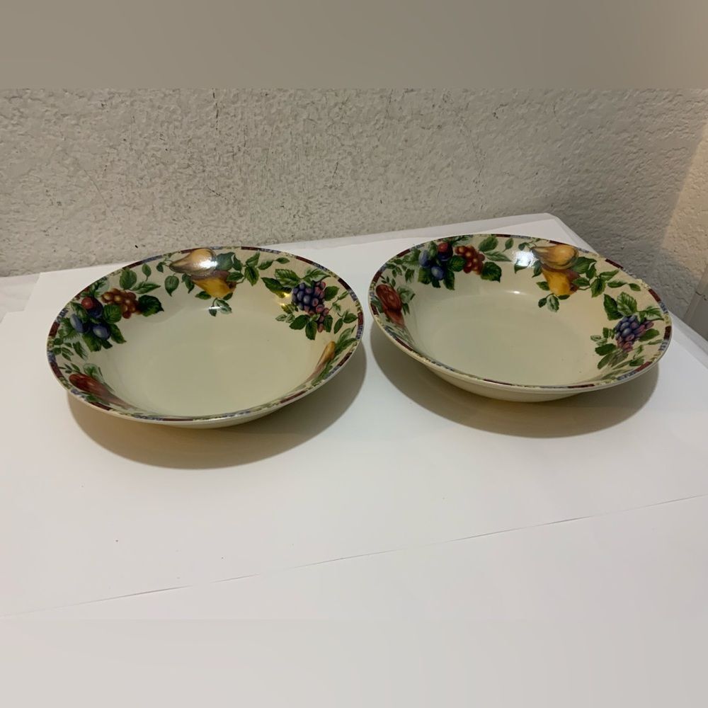 2 Sakura by Oneida Sonoma Excell Soup Coupe Cereal Bowls Fresh Fruit 8” G12